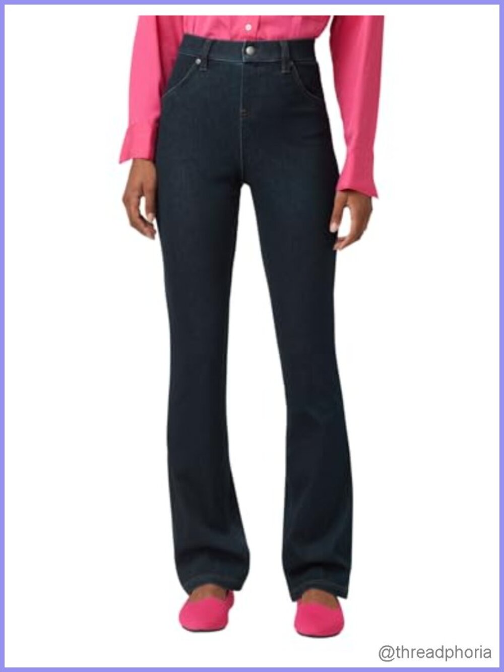 High Waist Denim Leggings Bootcut 32
